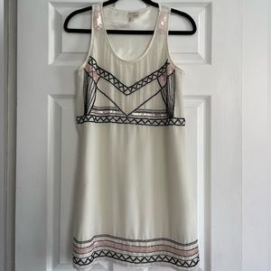 Forever 21 Ivory Beaded Roaring Twenties Gatsby Dress